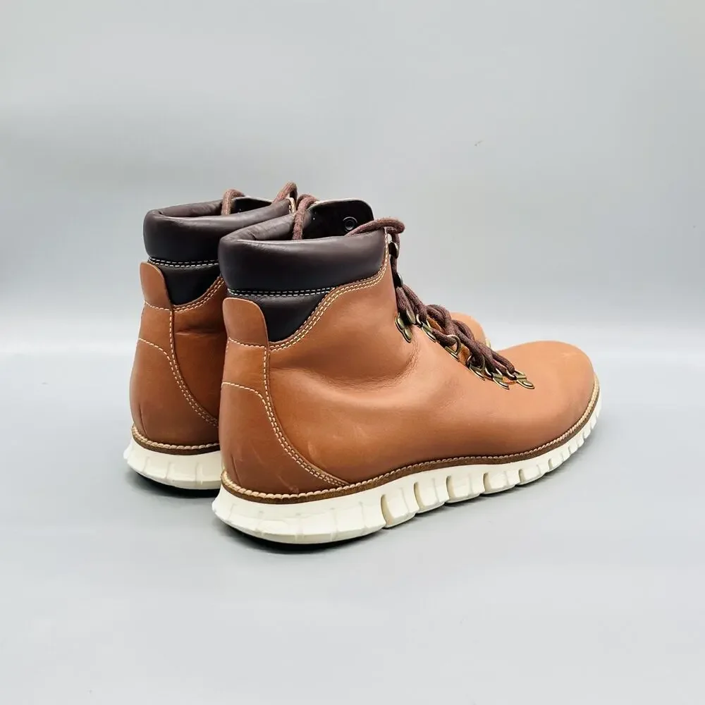 Cole Haan Boots Mens 12 Brown Leather Grand OS Chukka Ankle Lace Up Casual